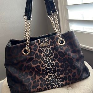 Kate Spade.  Elena animal print chain handbag